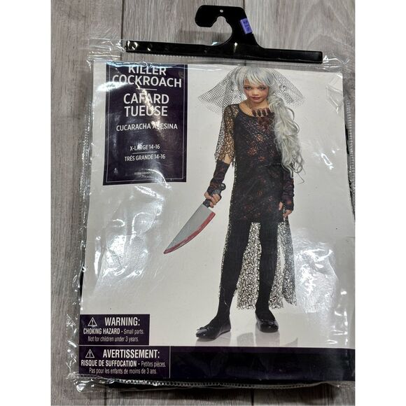 Killer Cockroach Halloween Costume Girls Size XL 14/16 - Picture 1 of 11